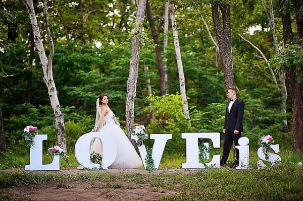 Объемные буквы на свадьбу LOVE
